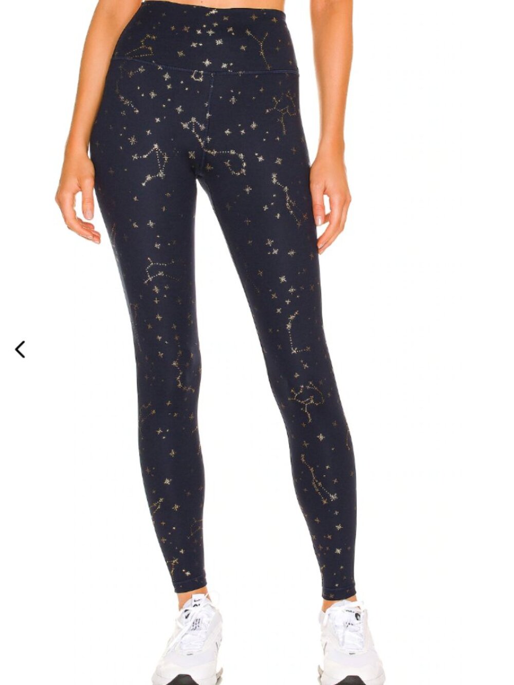 Spiritual Gangster Celestial Navy & Gold Print Active Leggings GUC Size Small